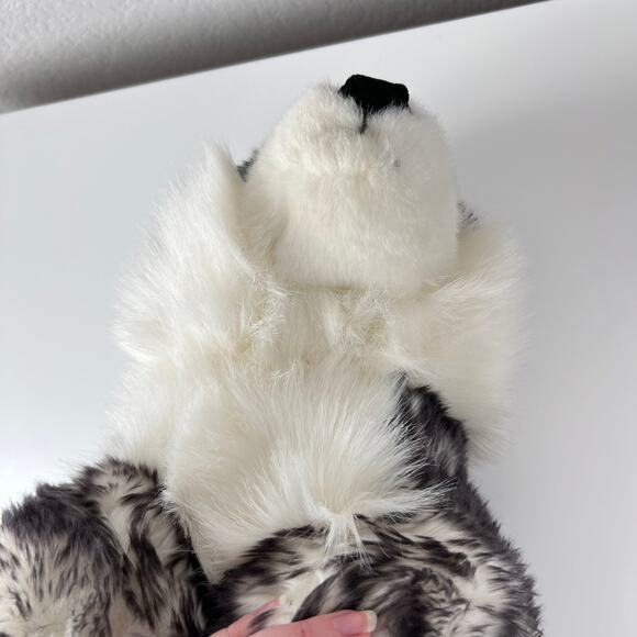 Vintage Aurora Super Flopsies Mush 28" Husky Dog Gray Plush Blue Eyes 2008 Jumbo - Picture 7 of 13